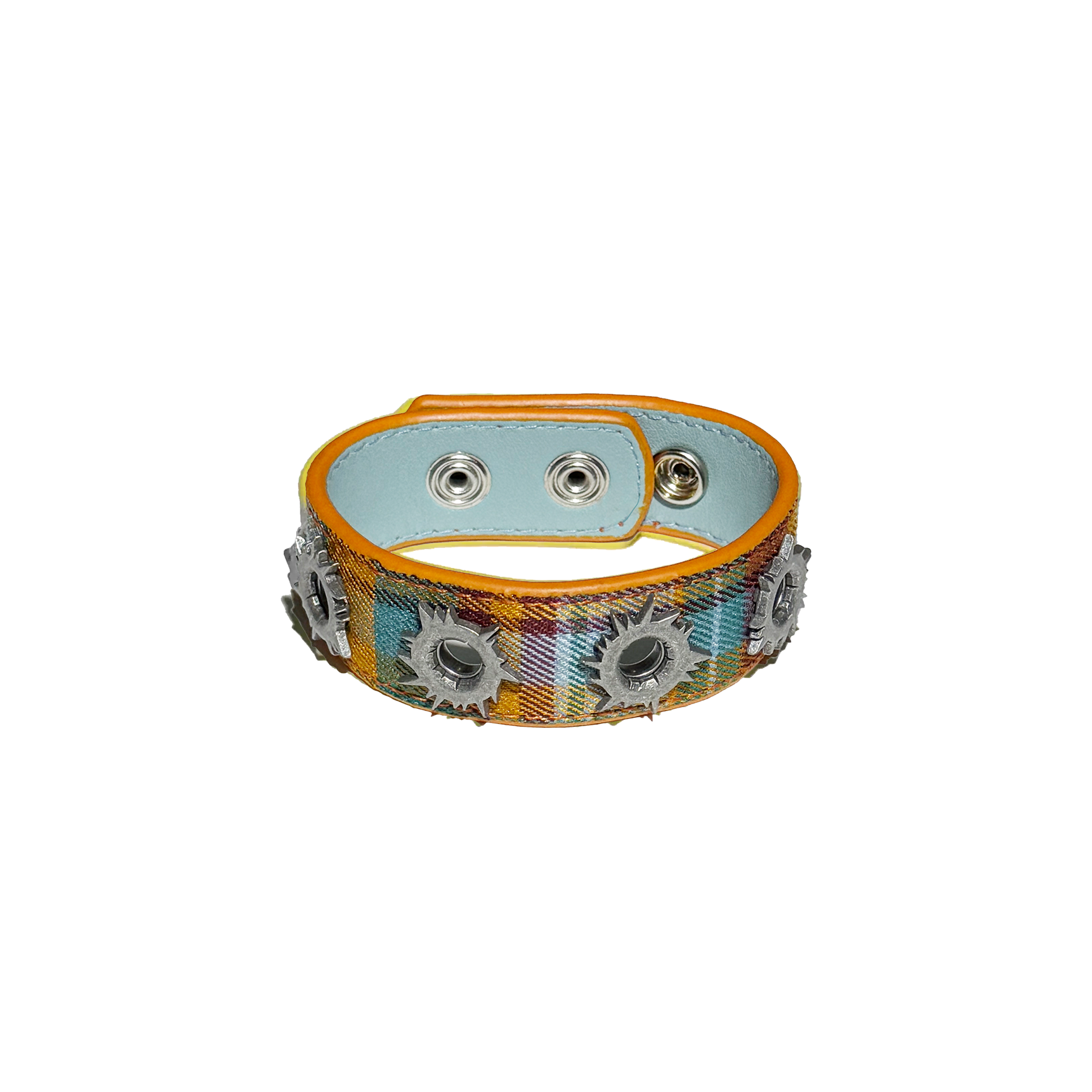 Pow Bracelet Orange Plaid – RomanCatcher Pow Bracelet Orange Plaid – RomanCatcher